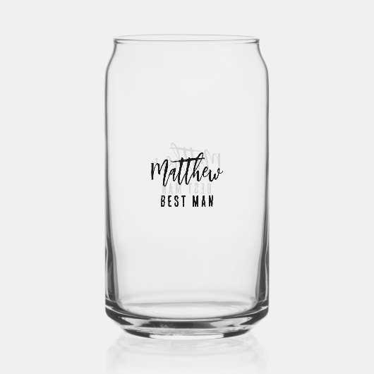 Bruiloft vrijgezellenfeest blikvorm glas (Voorkant)