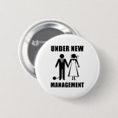 Bruiloft vrijgezellenfeest bruidegom grappig nieuw ronde button 5,7 cm (Voorkant /achterkant)