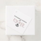 bruiloft, vrijgezellenfeest, Engaged, Engagement p Bedankjes Labels (In situ)