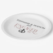 bruiloft, vrijgezellenfeest, Engaged, Engagement p Papieren Bordje (Gekanteld)