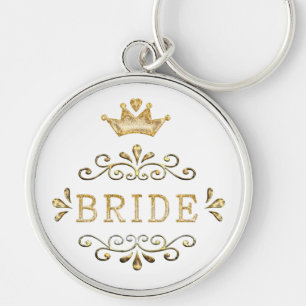 bruiloft, vrijgezellenfeest, gouden feest, glitter sleutelhanger