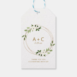 Bruiloft Vrijgezellenfeest gunst dank u groen Cadeaulabel