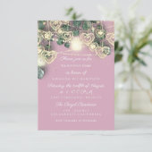 Bruiloft Vrijgezellenfeest rustiek roze zoet 16e Kaart (Staand voorkant)