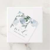 Bruiloft Vrijgezellenfeest Stoffig Blauw Waterverf Bedankjes Labels (In situ)