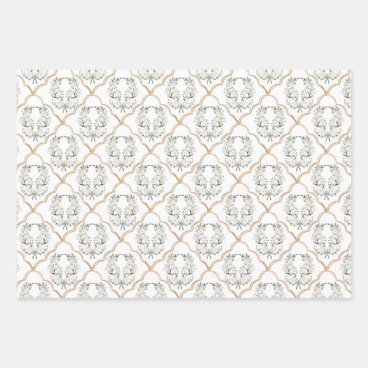 Bruiloft Vrijgezellenfeest Waterverf Inpakpapier Vel (Voorkant 2)