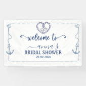 Bruiloft Vrouwelijke Shower Anker Welkom Spandoek (Horizontaal)