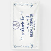 Bruiloft Vrouwenfeest Anker Welkom Zeiljacht Thema Spandoek (Verticaal)