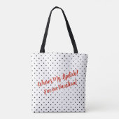 BRUILOFT Waar is mijn lippenstift douche tiara fee Tote Bag (Achterkant)