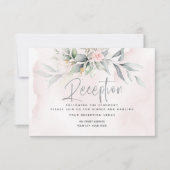 Bruiloft |  Waterverf Blush roze rozen Kaart (Voorkant)