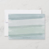 Bruiloft Waterverf Brush Stroke Receptie Kaart (Achterkant)