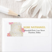 Bruiloft Waterverf Cake Vrijgezellenfeest Etiket (Insitu)