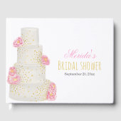 Bruiloft Waterverf Cake Vrijgezellenfeest Gastenboek (Voorkant)