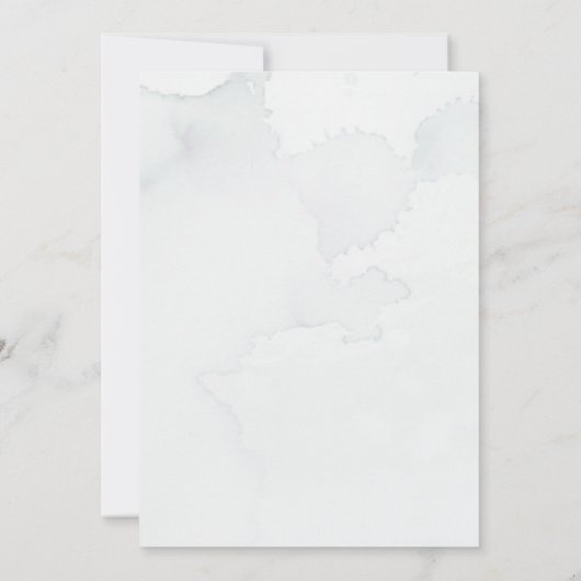 Bruiloft Waterverf Eucalyptus groen Kaart (Achterkant)