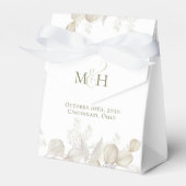 Bruiloft Waterverf groen salie groen botanisch Bedankdoosjes (Voorkant Zijde)