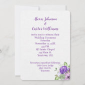 Bruiloft Waterverf Herten Antler Boeket Kaart (Achterkant)