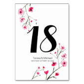 Bruiloft, waterverf kersenbloesem, aanpasbaar kaart (Voorkant)