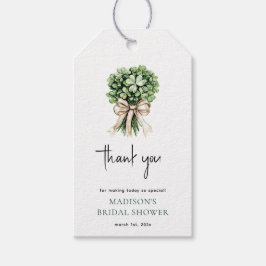 Bruiloft Waterverf Klaverboeket Cadeaulabel