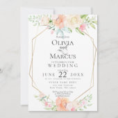 BRUILOFT |  Waterverf Lente bloesems Kaart (Voorkant)