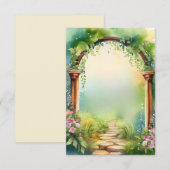 Bruiloft waterverf magische entree kaart (Voorkant / Achterkant)