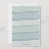 Bruiloft Waterverf penseelstreekuitnodiging Kaart (Achterkant)