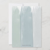 Bruiloft Waterverf penseelstreekuitnodiging Kaart (Achterkant)