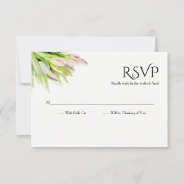 Bruiloft Waterverf Tulpen RSVP Kaartje