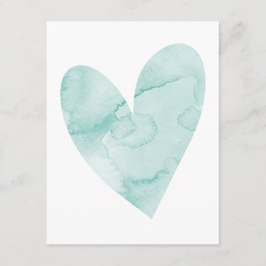 Bruiloft Waterverf Wereldkaart Verwijderbaar Hart Informatiekaartje (Achterkant)