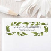 Bruiloft Waterverf Willows Botanische groen Etiket