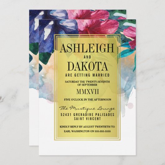 Bruiloft | WATERVERVEN Kaart (Voorkant / Achterkant)