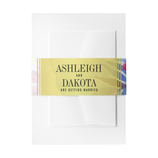 Bruiloft | WATERVERVEN Uitnodigingen Wikkel (Voorkant Voorbeeld)