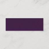 Bruiloft Website Aubergine Paarse Bloemen Mini Visitekaartje (Achterkant)