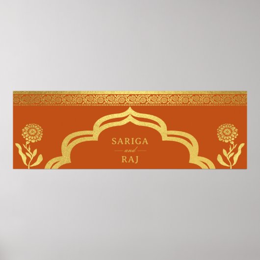 Bruiloft Website Banner Digitaal Bestand Downloade Poster (Voorkant)