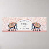 Bruiloft Website Banner Digitaal Bestand Downloade Poster (Voorkant)