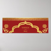 Bruiloft Website Banner Digitaal Bestand Downloade Poster (Voorkant)