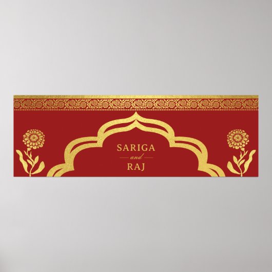 Bruiloft Website Banner Digitaal Bestand Downloade Poster (Voorkant)