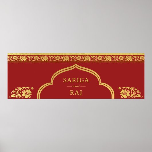 Bruiloft Website Banner Digitaal Bestand Downloade Poster (Voorkant)