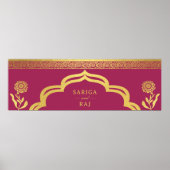 Bruiloft Website Banner Digitaal Bestand Downloade Poster (Voorkant)