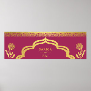 Bruiloft Website Banner Digitaal Bestand Downloade Poster