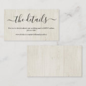 Bruiloft Website Behuizing Kaart - Rustiek Hout (Voorkant / Achterkant)