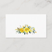 Bruiloft Website Details Gele Bloemen Informatiekaartje (Achterkant)