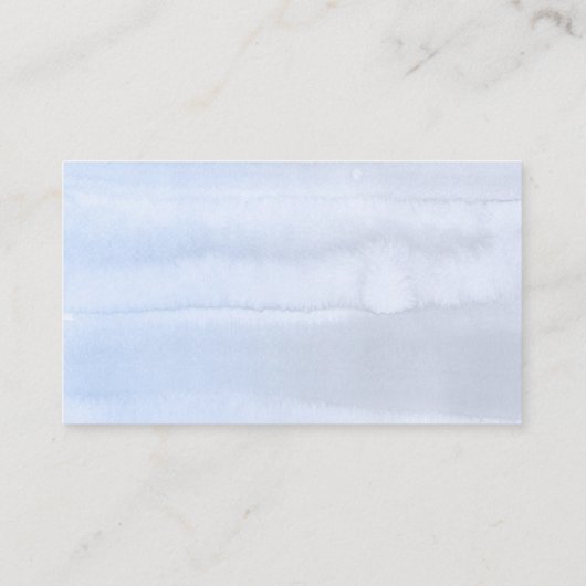 Bruiloft Website Dusty Blue en Perzik Blauw Visitekaartje (Achterkant)