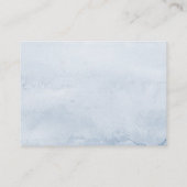 Bruiloft Website Dusty Blue en Pink Flowers Visitekaartje (Achterkant)