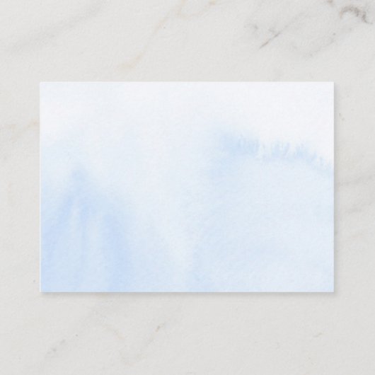 Bruiloft website Dusty Blue Red Flowers Visitekaartje (Achterkant)