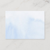 Bruiloft website Dusty Blue White Flowers Visitekaartje (Achterkant)