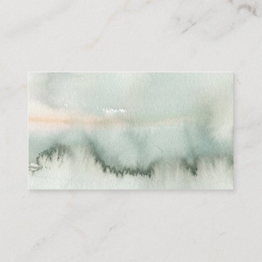 Bruiloft website Goud bladeren groen Visitekaartje (Achterkant)