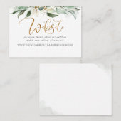 Bruiloft Website Goud Groen Visitekaartje (Voorkant / Achterkant)