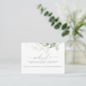 Bruiloft Website Goud Groen Visitekaartje (Staand voorkant)