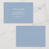 Bruiloft Website Invoegen Kaart Dusty Blue (Voorkant / Achterkant)