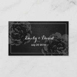 Bruiloft Website invoegen Kaart | Elegante zwarte 