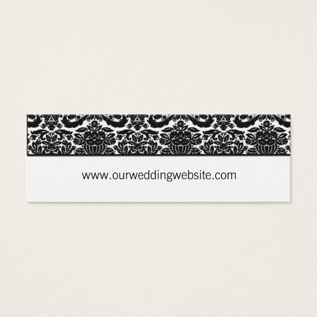 Bruiloft website kaart - damask accent (Voorkant)
